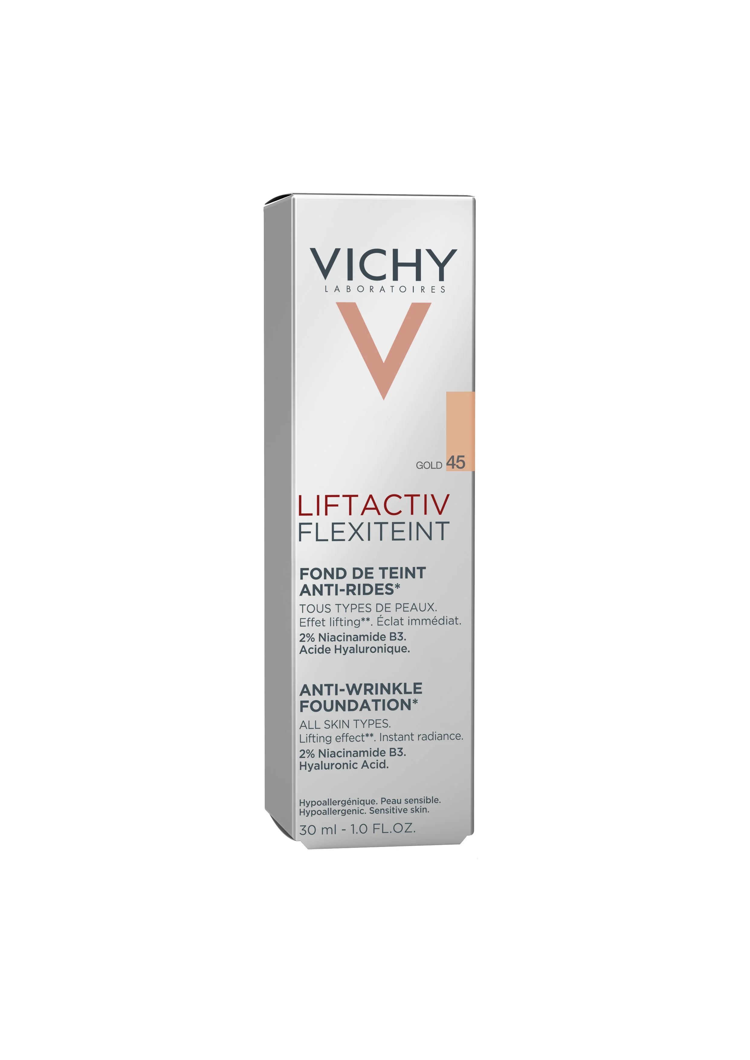 Vichy Liftactiv Flexiteint 45 Gold podkład wygładzający zmarszczki, 30 ml
