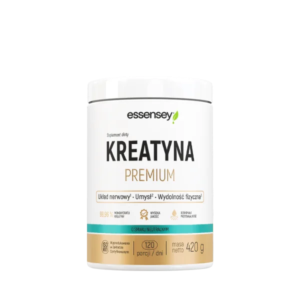Essensey Kreatyna Premium o smaku neutralnym, proszek, 420 g