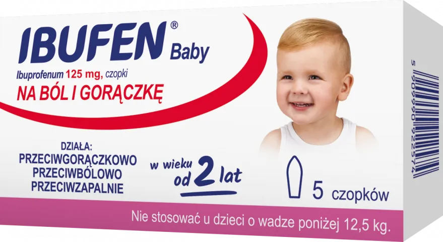 Ibufen Baby, 125 mg, 5 czopków