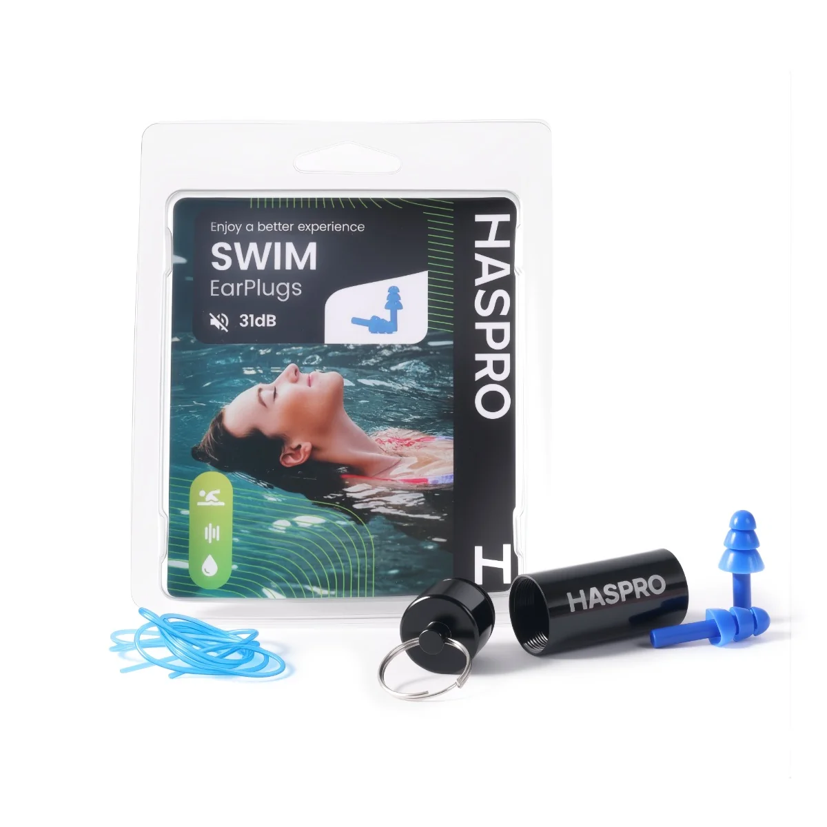 Haspro Swim Universal zatyczki do uszu, 1 para