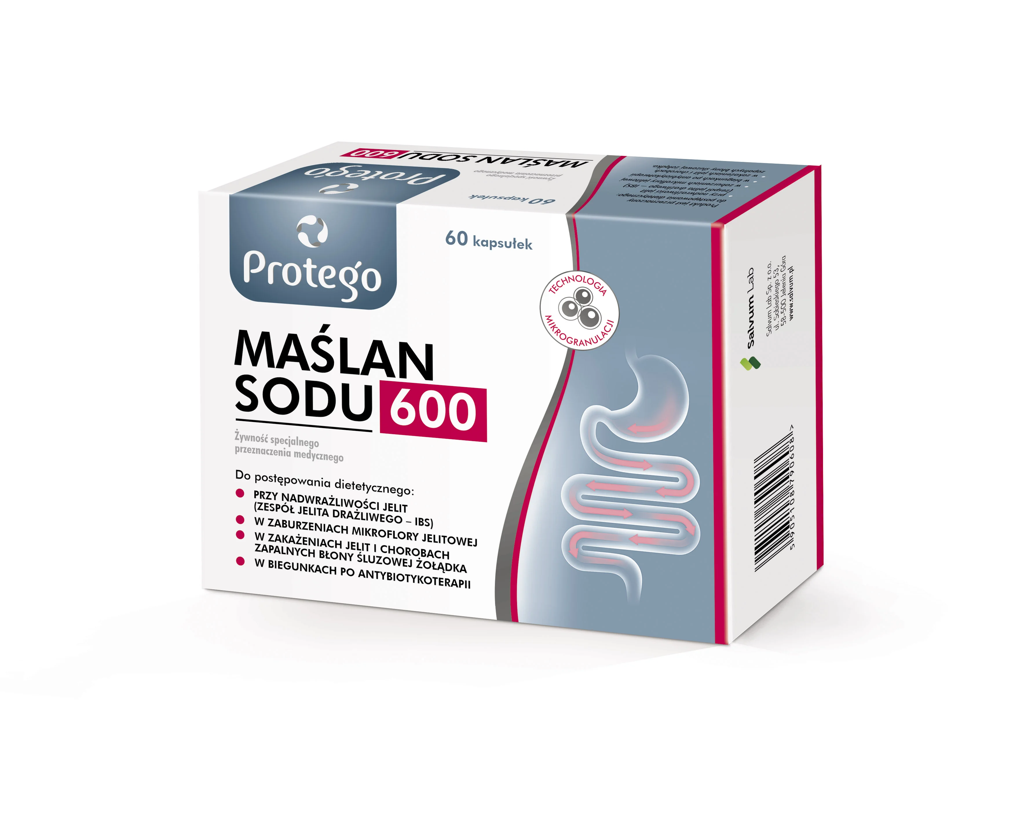 Protego Maślan sodu 600 60 kapsułek