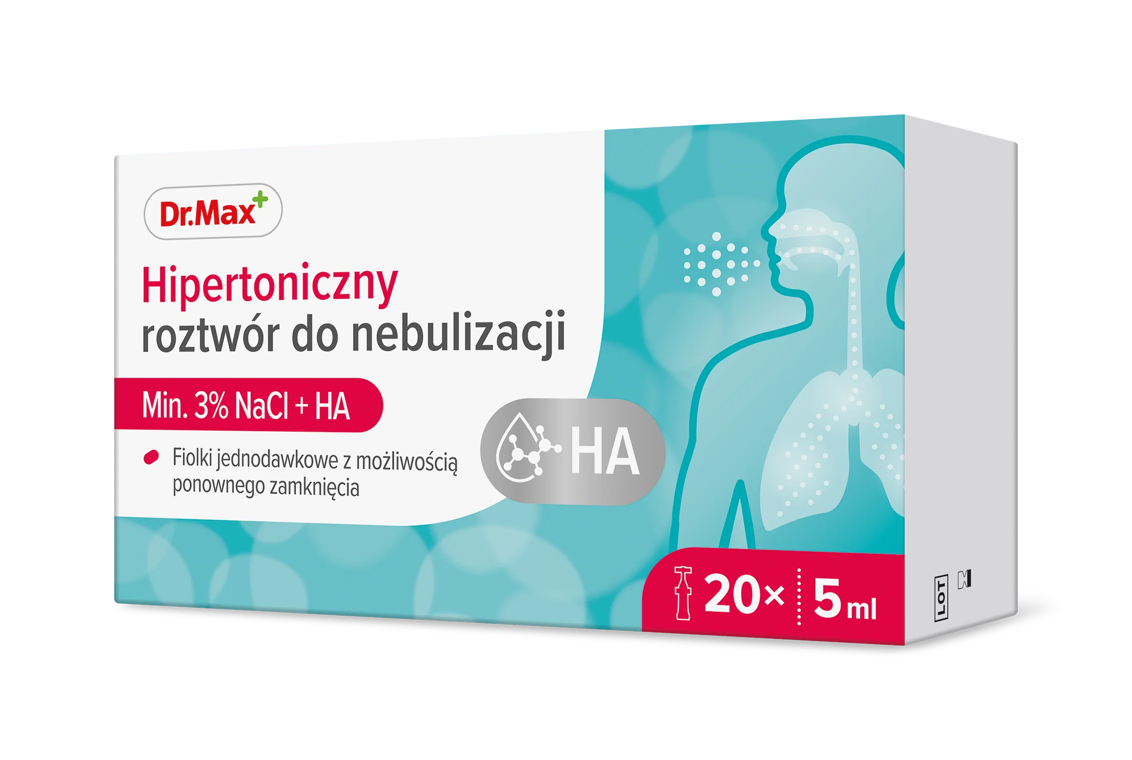 Nebuliser Solution Hypertonic 3%+ HA Dr. Max płyn do inhalacji, 5 ml, 20 ampułek