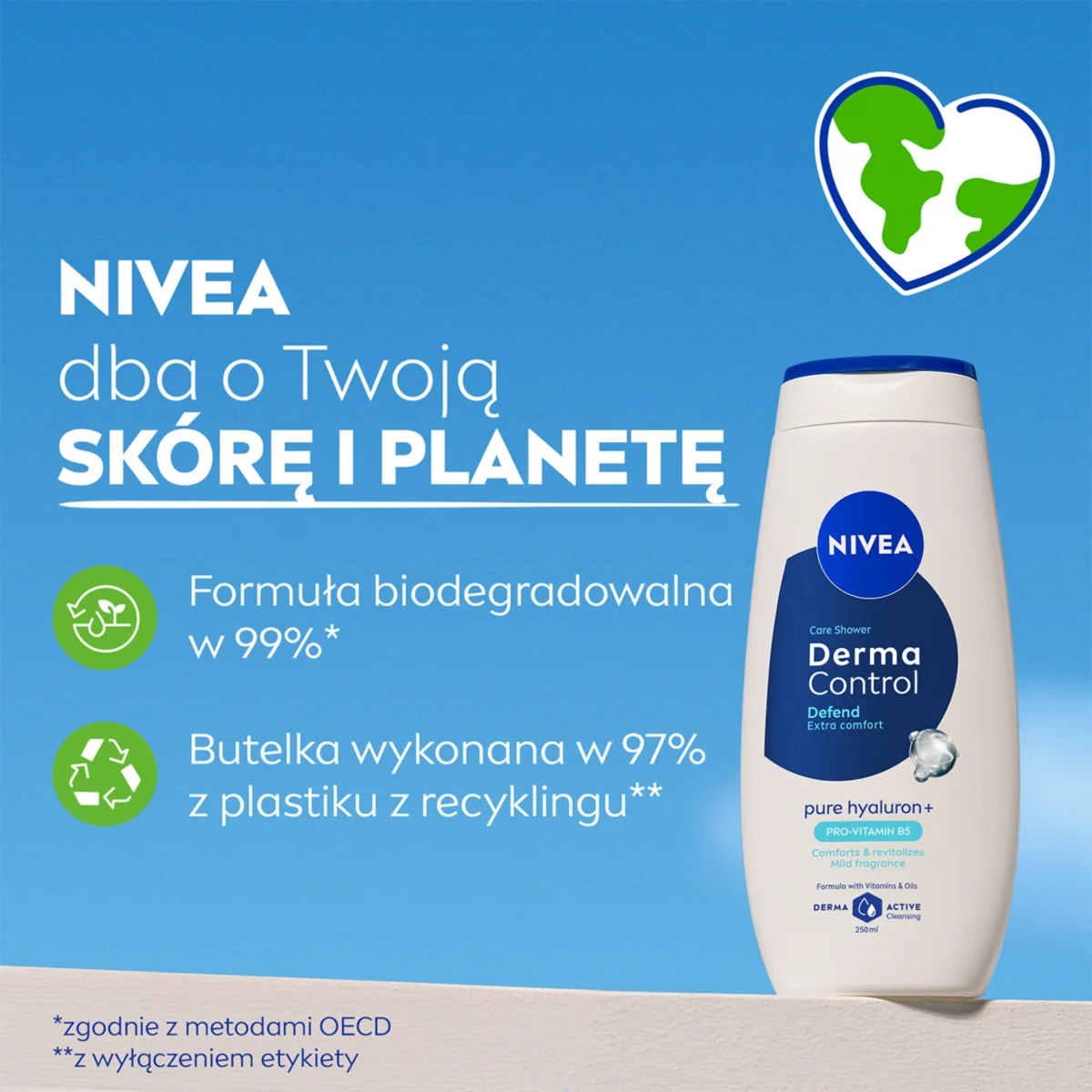 Nivea Derma Control Defend żel pod prysznic, 250 ml