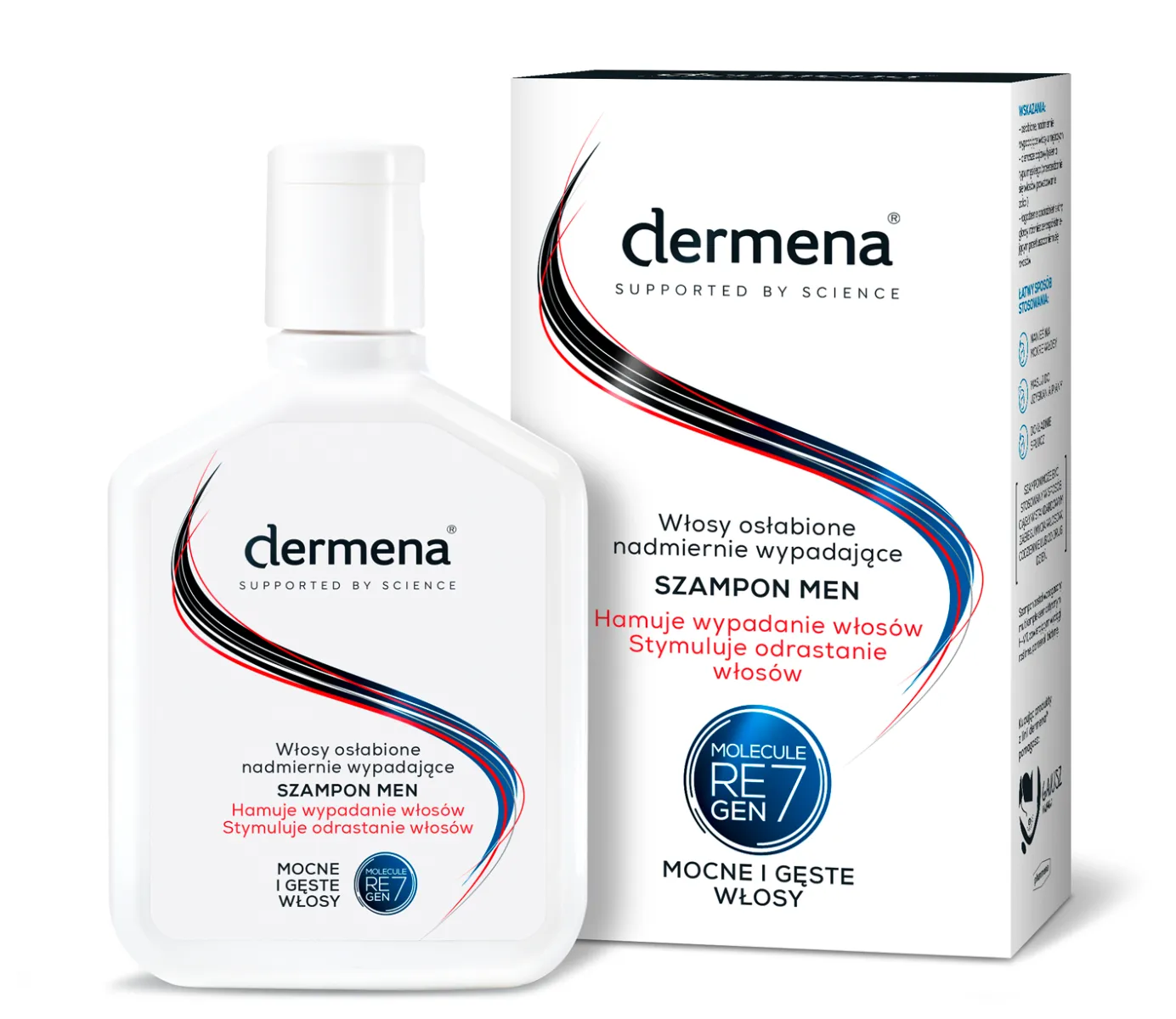 Dermena Men, szampon dla mężczyzn hamujący wypadanie włosów, 200 ml