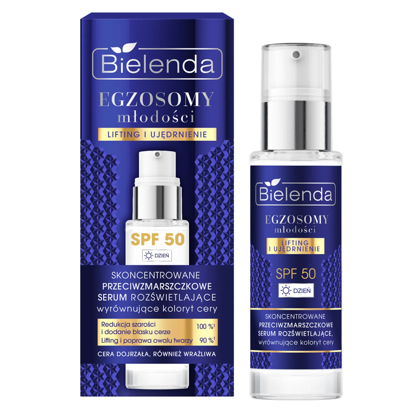 Bielenda Egzosomy Młodości skoncentrowane przeciwzmarszczkowe serum rozświetlające SPF 50, 30 ml
