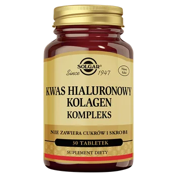 Solgar Kwas hialuronowy Kolagen Kompleks suplement diety, 30 tabletek