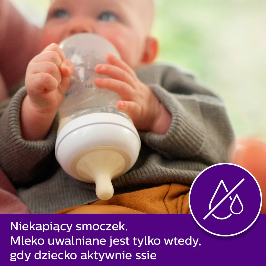 Philips Avent responsywna butelka dla niemowląt Natural SCY903/01, 260 ml
