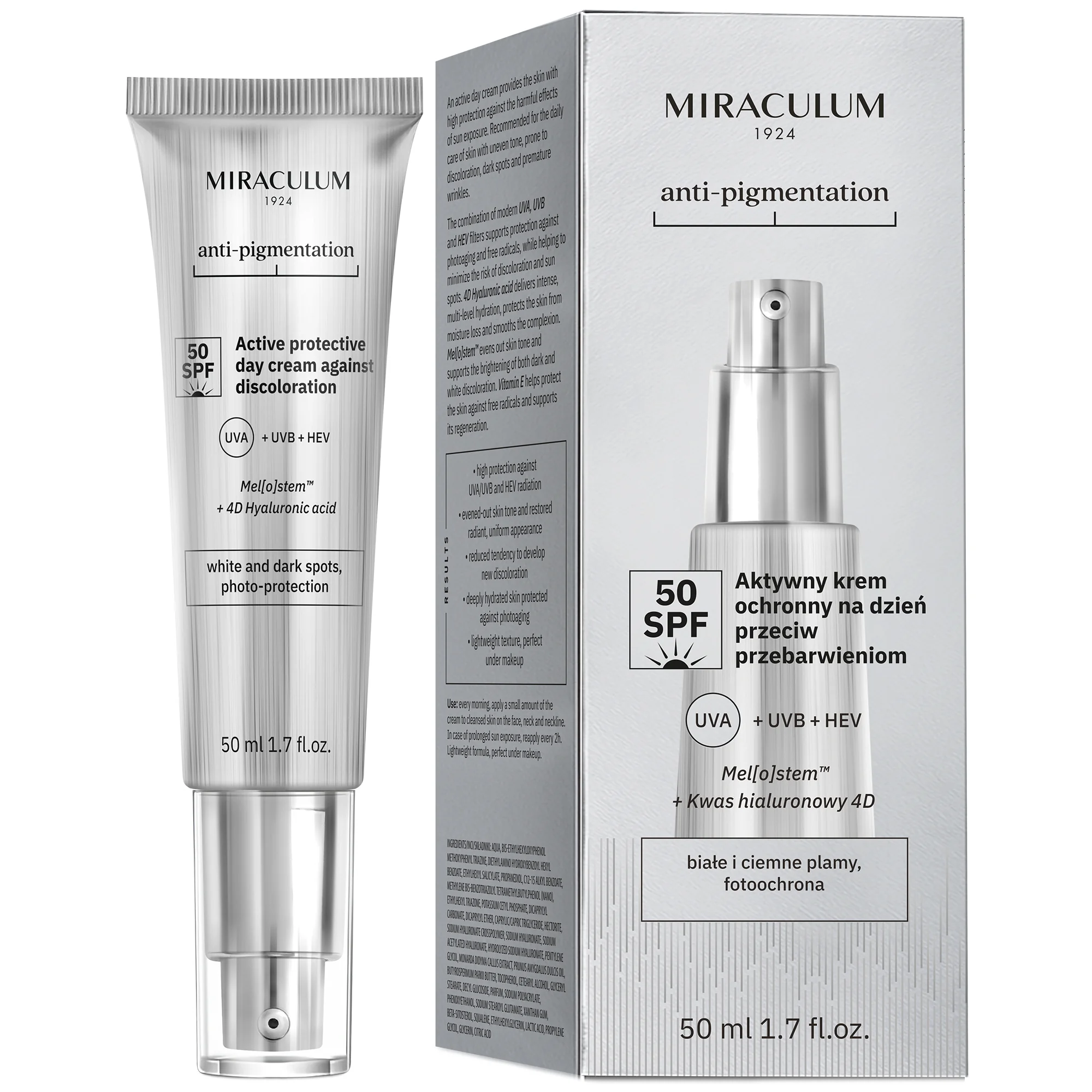 Miraculum Anti-Pigmentation aktywny krem na dzień przeciw przebarwieniom SPF 50, 50 ml