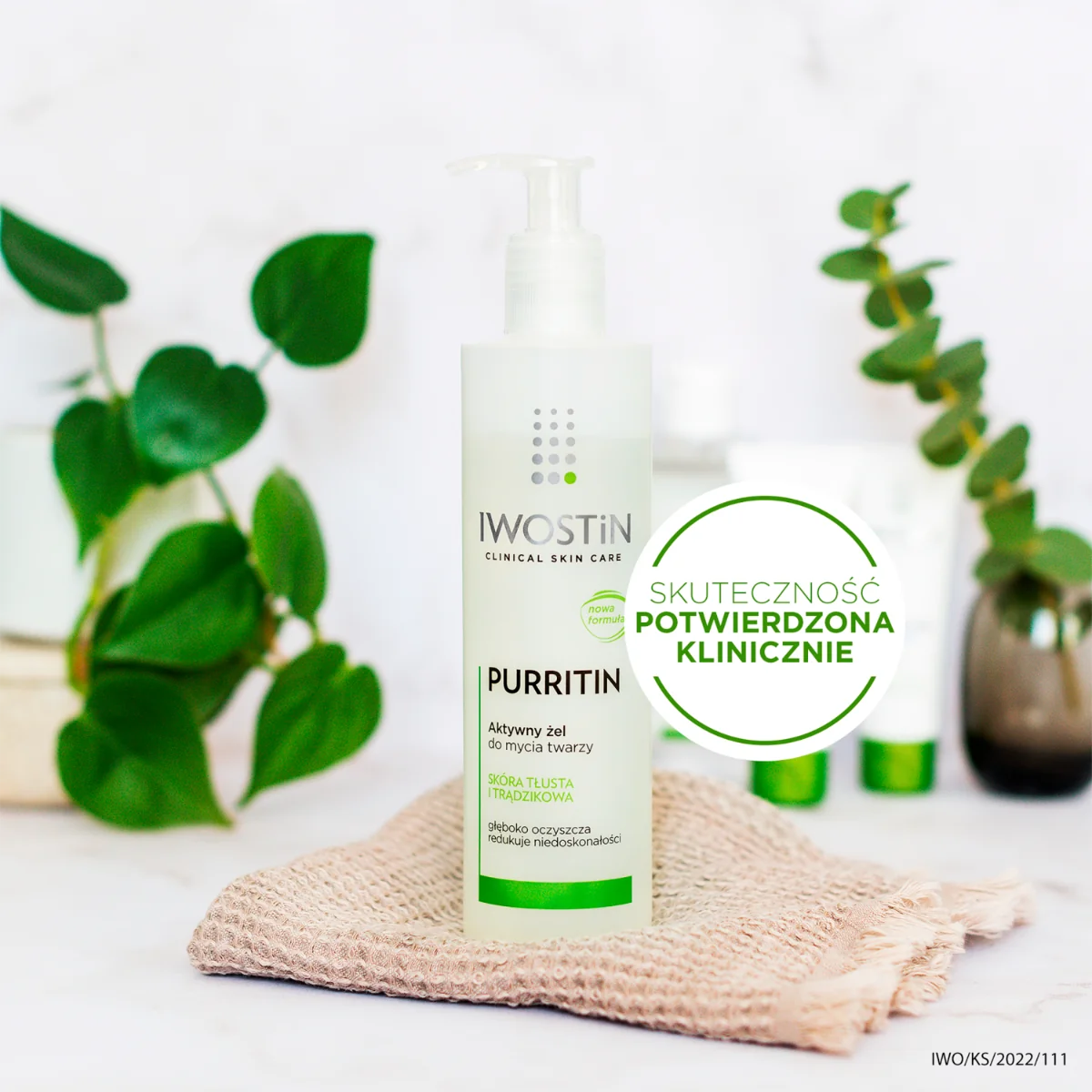 Iwostin Purritin aktywny żel do mycia twarzy, 150 ml