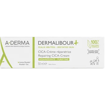 A-Derma Dermalibour+ Cica, Krem regenerujący do skóry podrażnionej od 1. dnia życia, 50 ml 