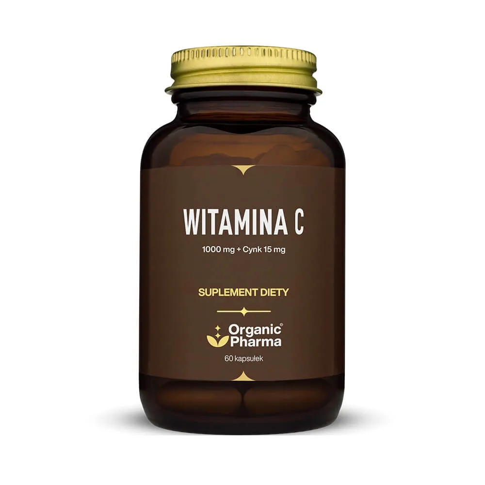 Organic Pharma Witamina C 1000 mg + Cynk 15mg, suplement diety, 60 kapsułek