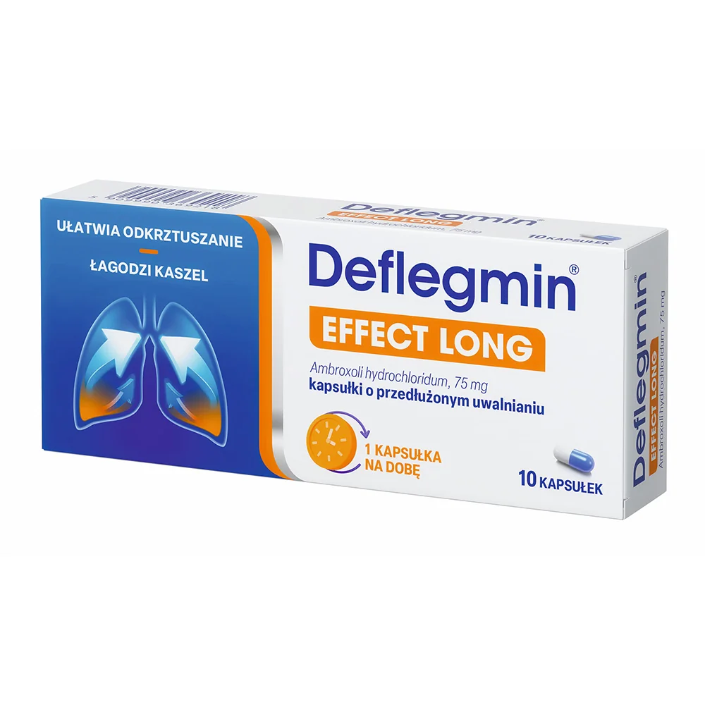Deflegmin Effect Long 75 mg 10 kapsułek o przedłużonym uwalnianiu