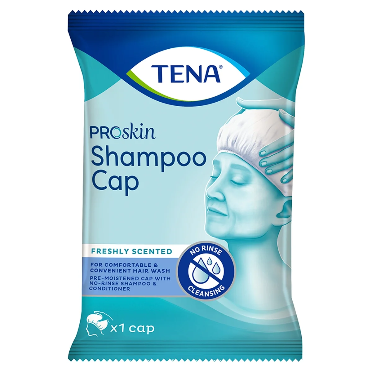 TENA Shampoo Cap czepek do mycia włosów, 1 sztuka