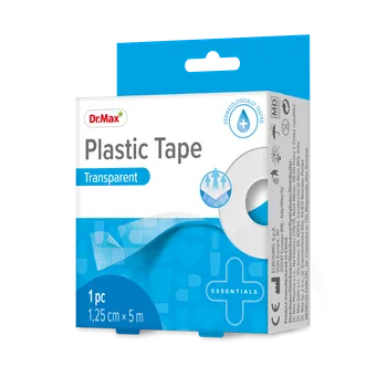 Plastic Tape Transparent Dr.Max, plaster z tworzywa sztucznego w rolce 1,25 cm x 5 m, 1 sztuka 