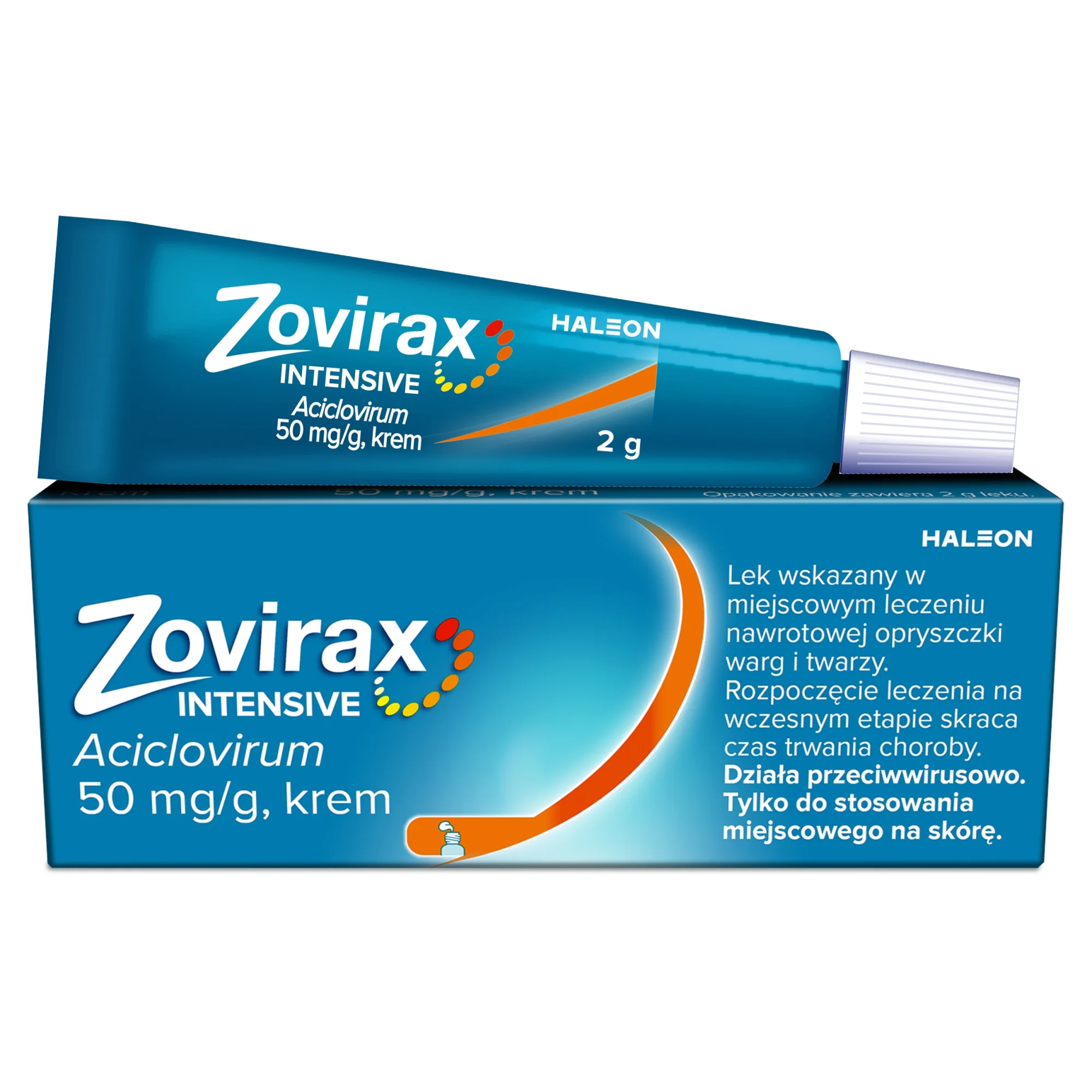 Zovirax Intensive 50 mg/g, krem, 2 g