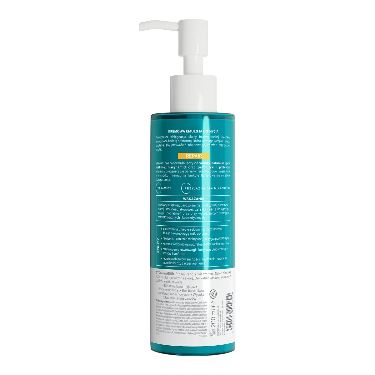 Oillan Repair kremowa emulsja nawilżająca do mycia, 200 ml