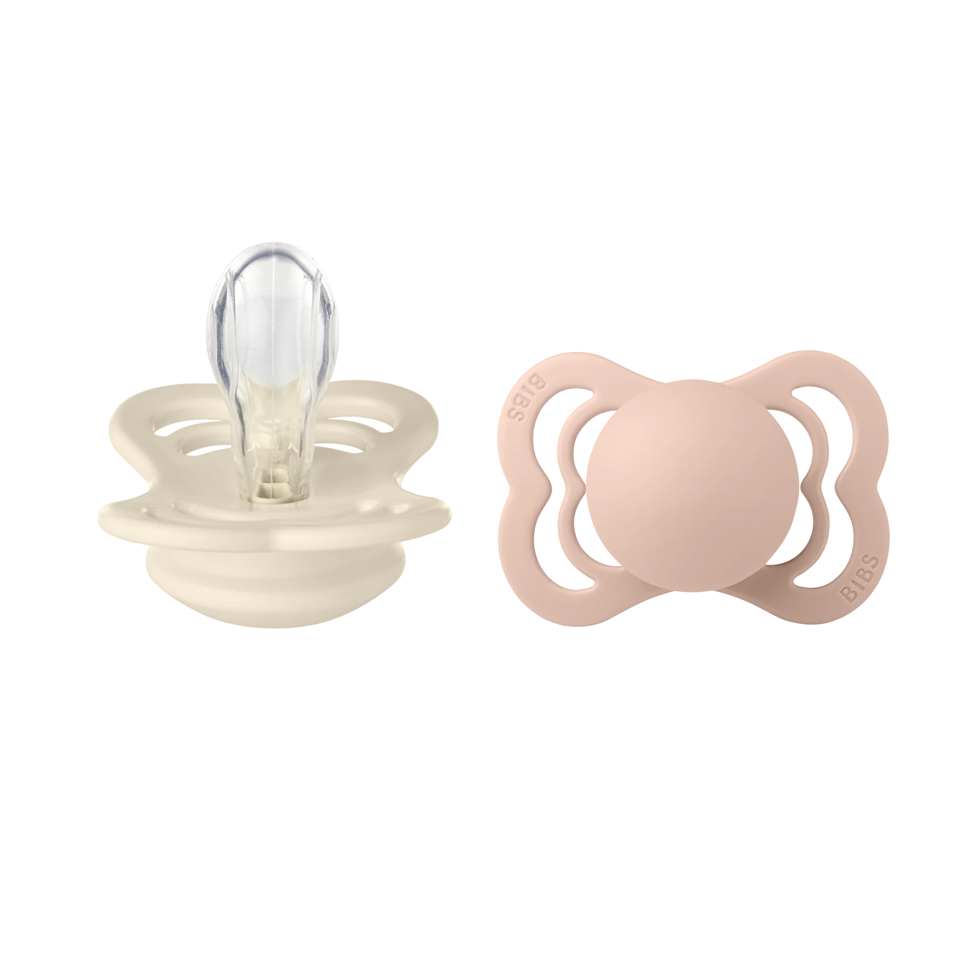 BIBS Pacifier Supreme Ivory & Blush smoczek silikonowy, 2 szt.
