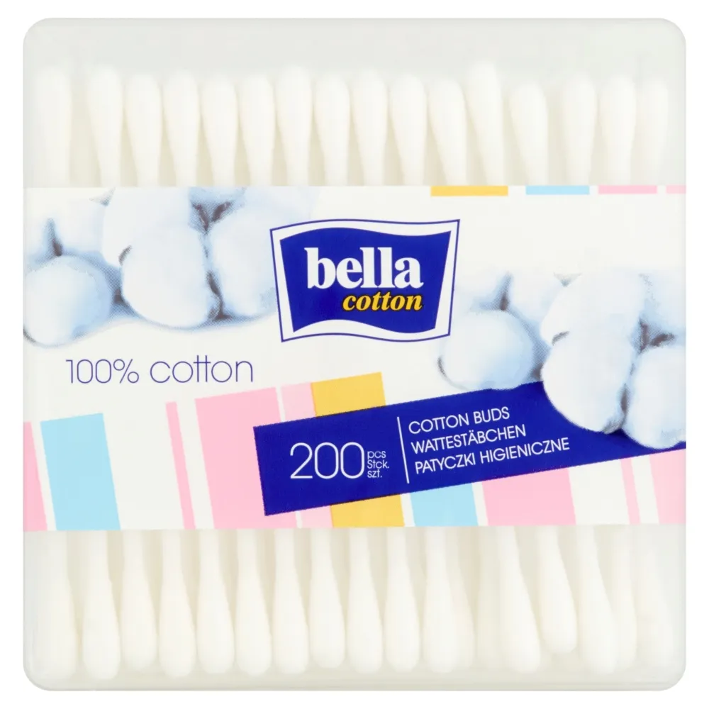 Bella Cotton, higieniczne patyczki w pudełku, 200 sztuk