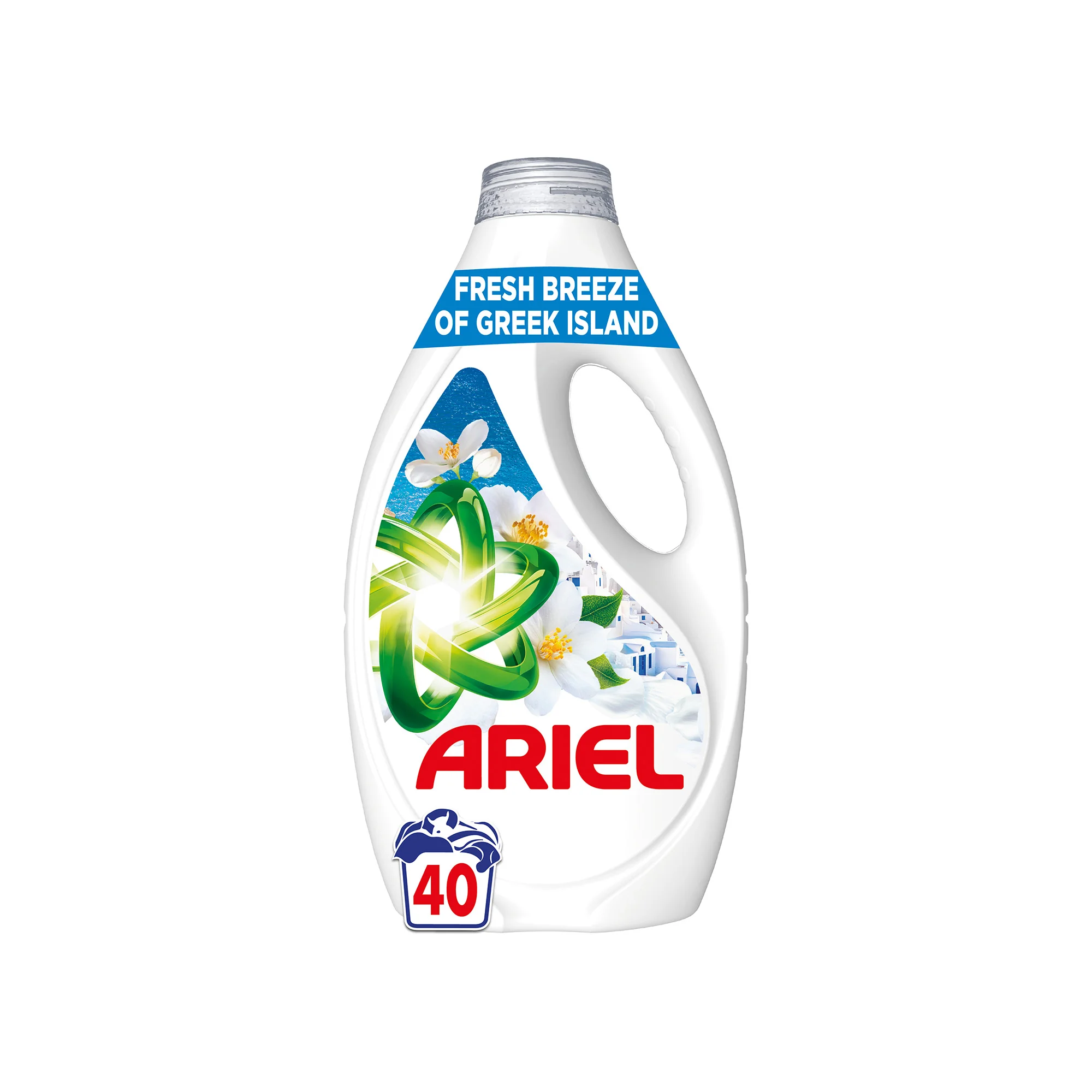 ARIEL Fresh Breeze Of Greek Island with touch of Lenor płyn do prania, 40 prań, 1,8 l