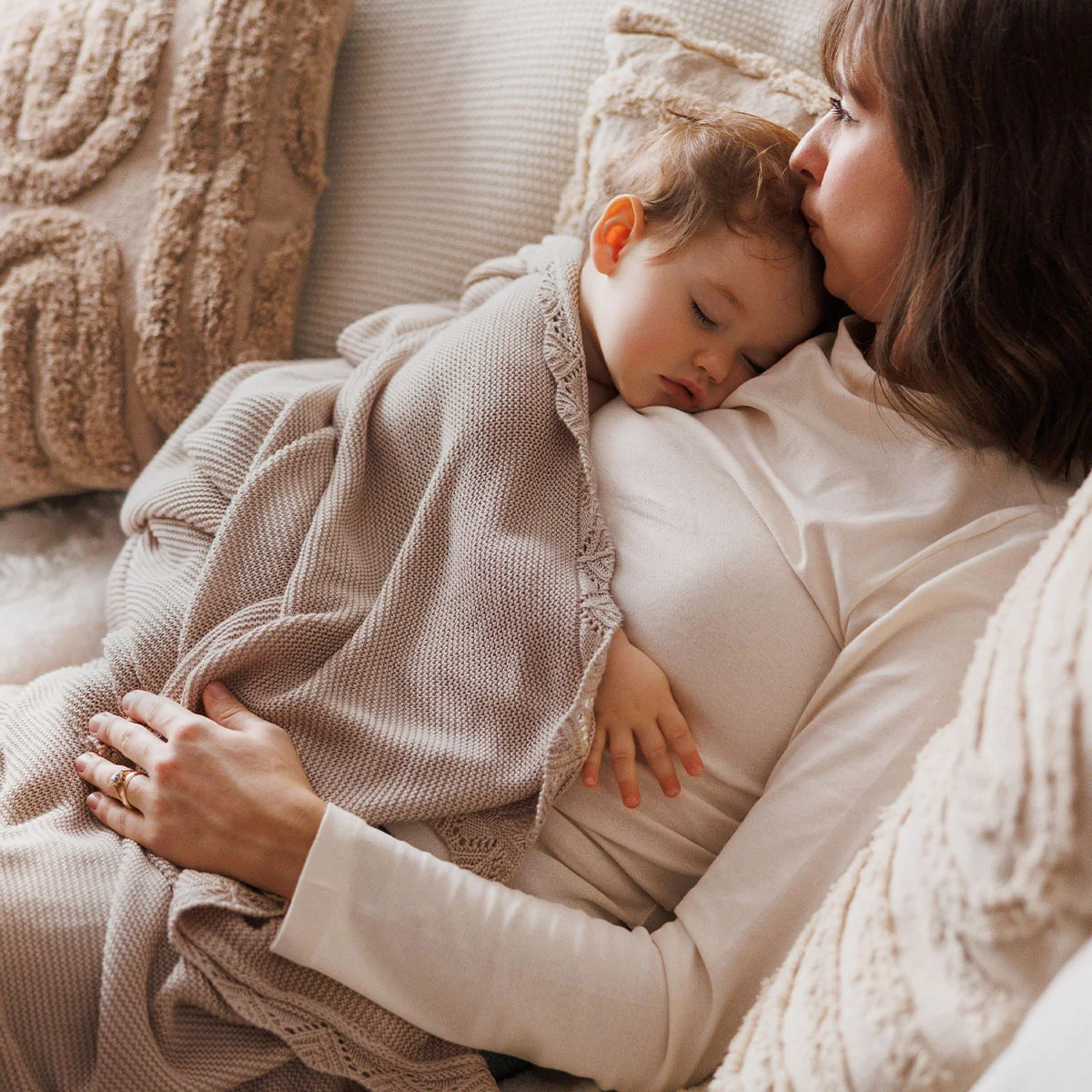 Babyono kocyk bambusowy beżowy, 1 sztuka