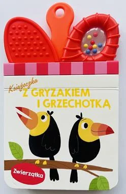 Zwierzątka książeczka z gryzakiem i grzechotką, 1 sztuka