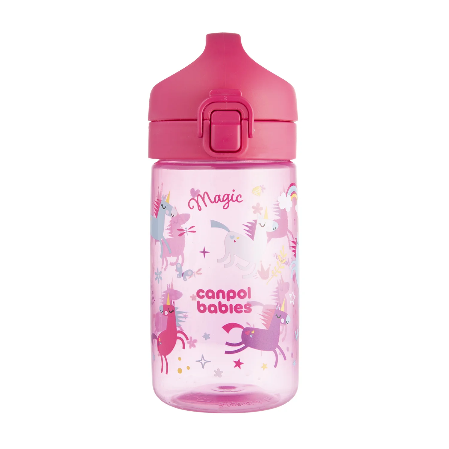 Canpol Babies bidon na wodę dla dzieci od 2,5 r.ż. JUNIOR różowy, 1 sztuka