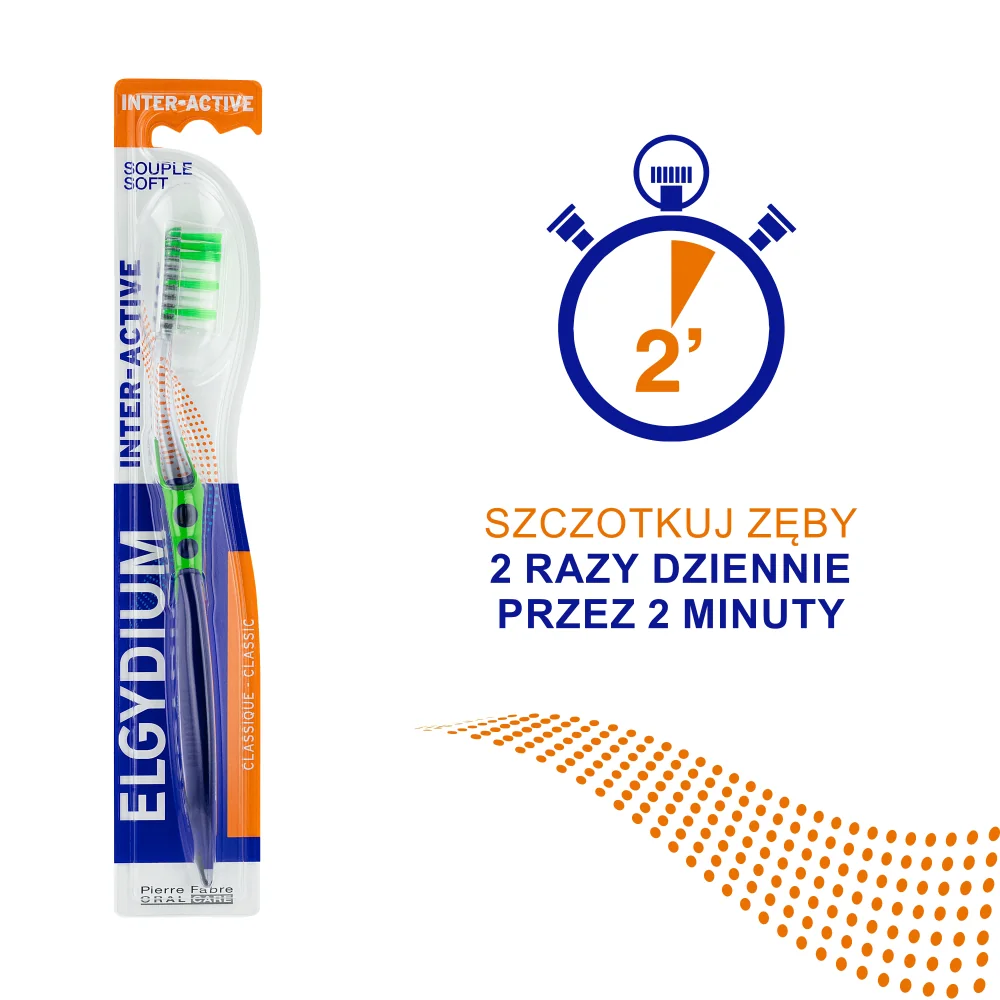 Elgydium Inter-Active Soft szczoteczka do zębów, 1 szt.