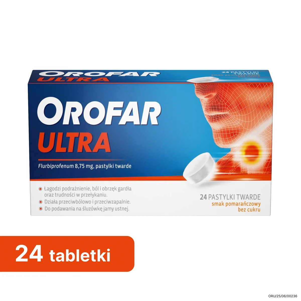 Orofar Ultra 8,75 mg 24 pastylki twarde