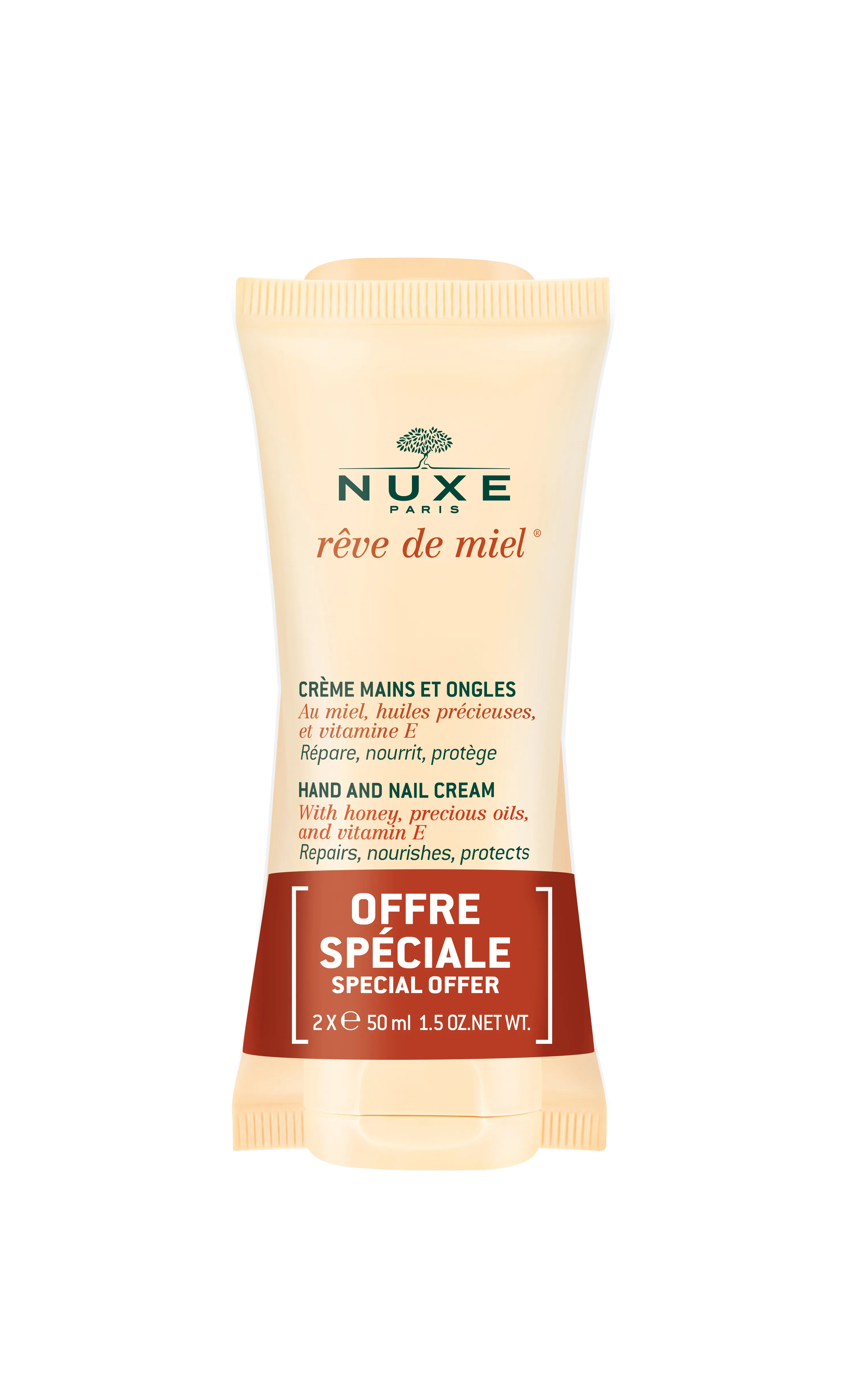 Nuxe zestaw Reve de MIel, krem do rąk i paznokci, 50 ml + 50 ml