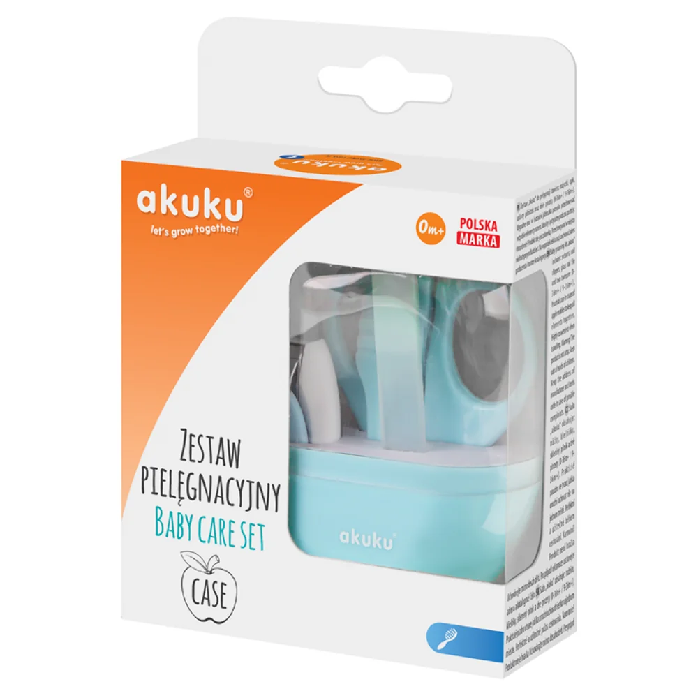 Akuku zestaw pielęgnacyjny dla niemowląt Apple case blue A0043, 1 szt.