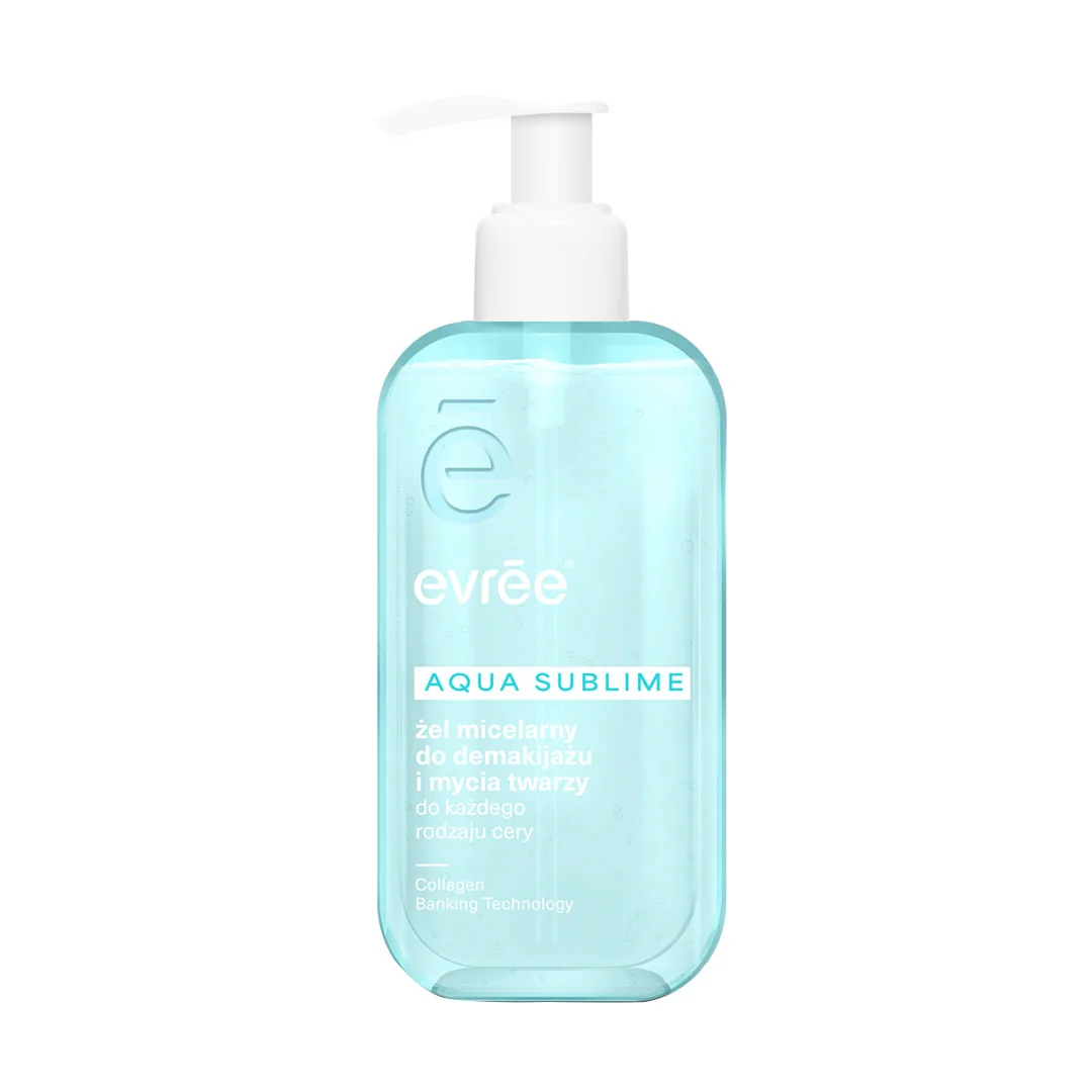 Evrēe Aqua Sublime żel micelarny do demakijażu i mycia twarzy, 200 ml