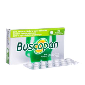 Buscopan 10 mg, 20 tabletek powlekanych 