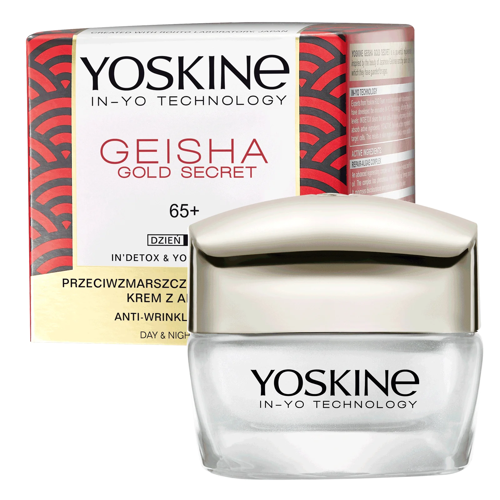 Yoskine Geisha Gold Secret krem przeciwzmarszczkowy na dzień i noc 65+, 50 ml
