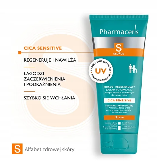 PHARMACERIS S Zestaw Kompleksowa Dermo-Ochrona & Pielęgnacja Skóry (Barierowy balsam do ciała, 150ml + Cica Sensitive Kojąco-regenerujący balsam po opalaniu do twarzy i ciała, 50ml)