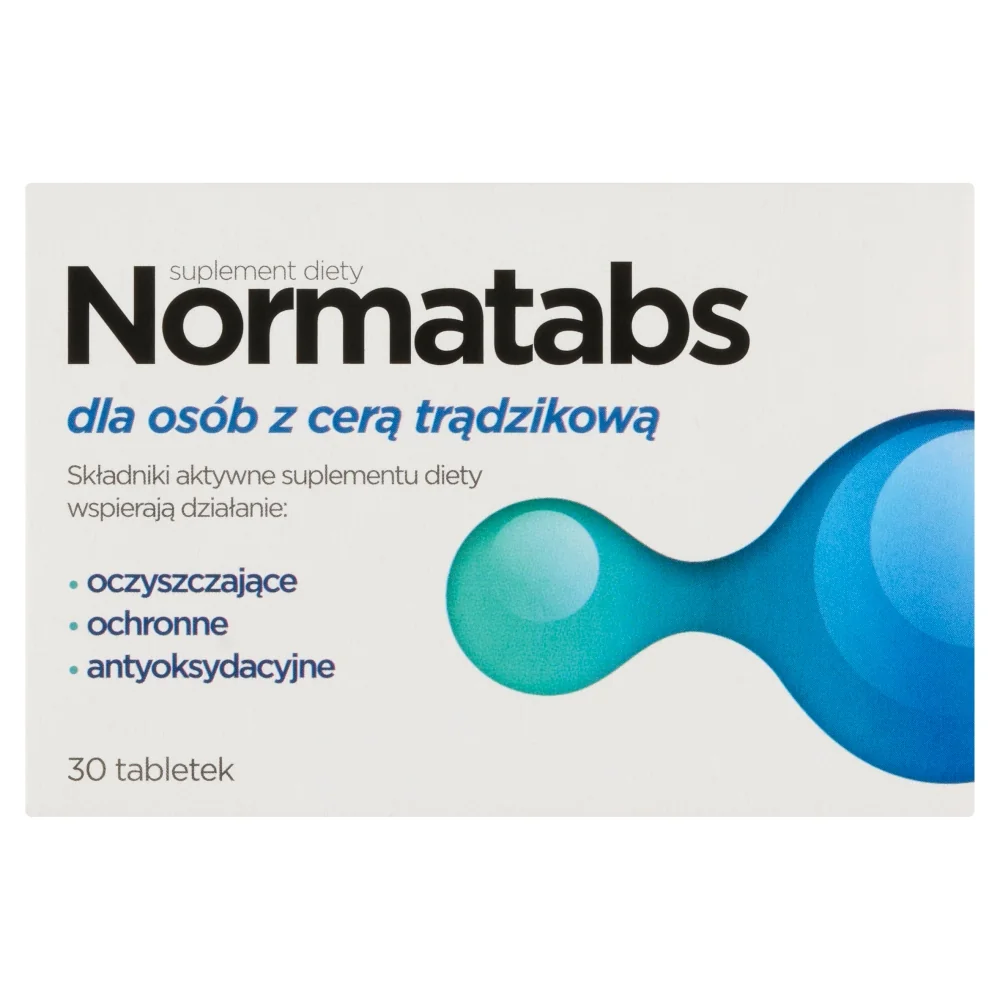 Normatabs suplement diety dla osób z cerą trądzikową 30 tabletek