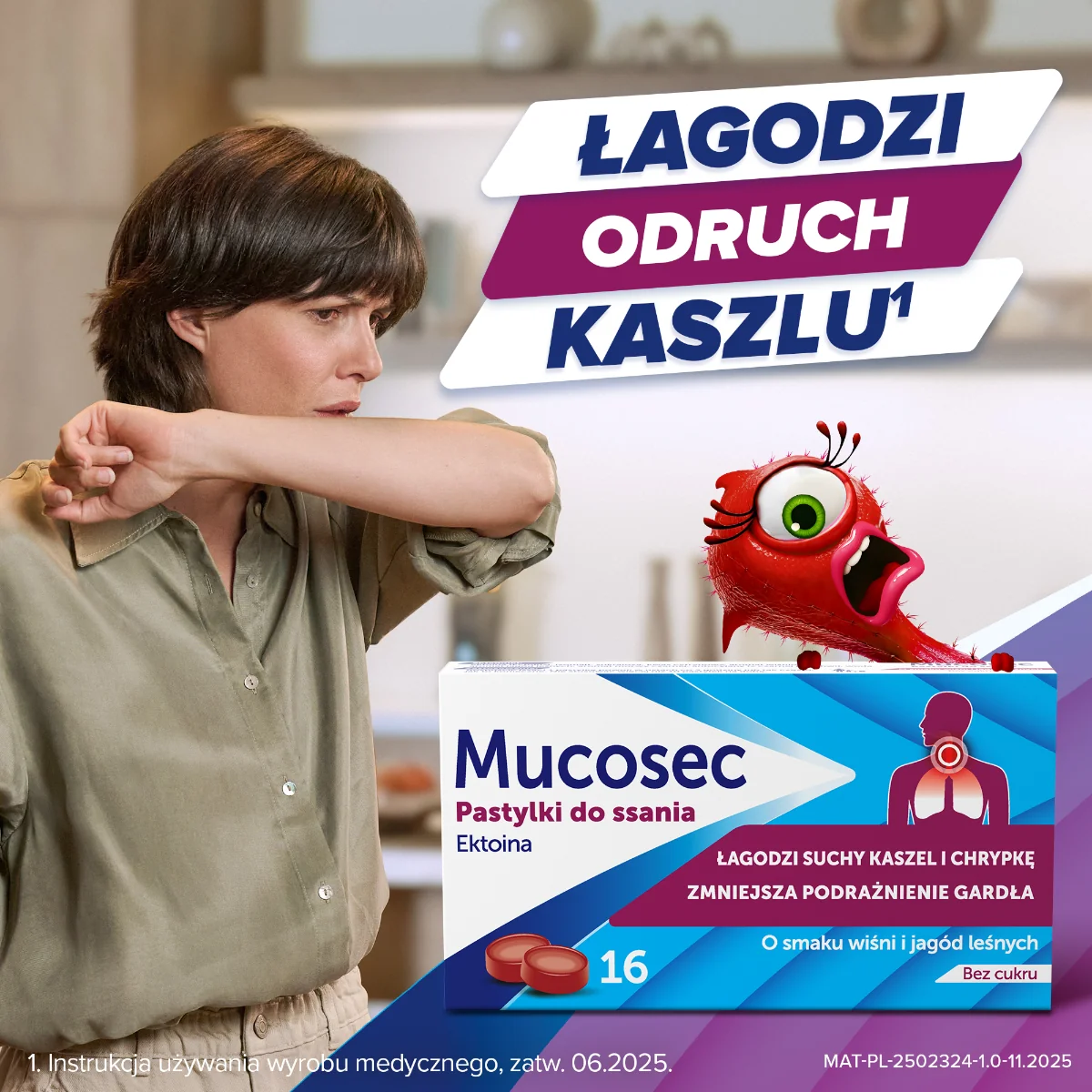 Mucosec 16 pastylek do ssania