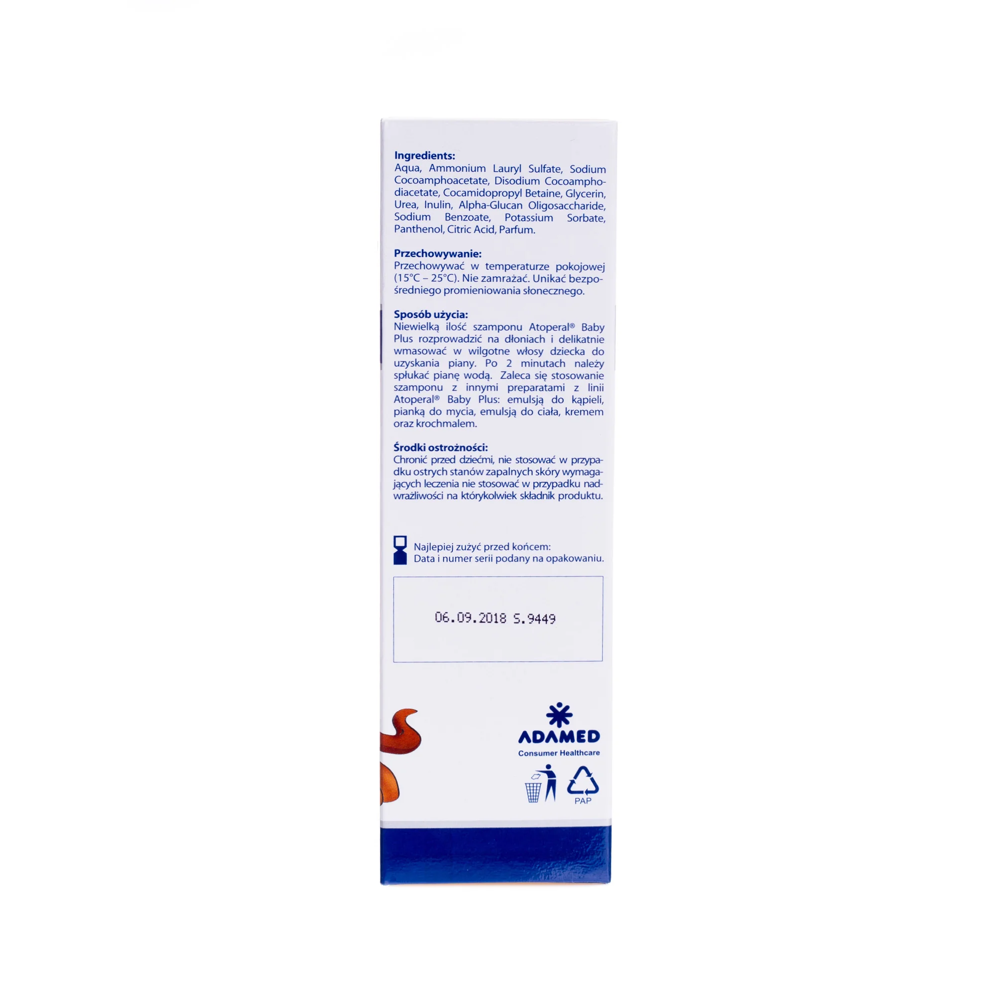 Atoperal Baby Plus, szampon do skóry suchej, wrażliwej i atopowej, 125 ml