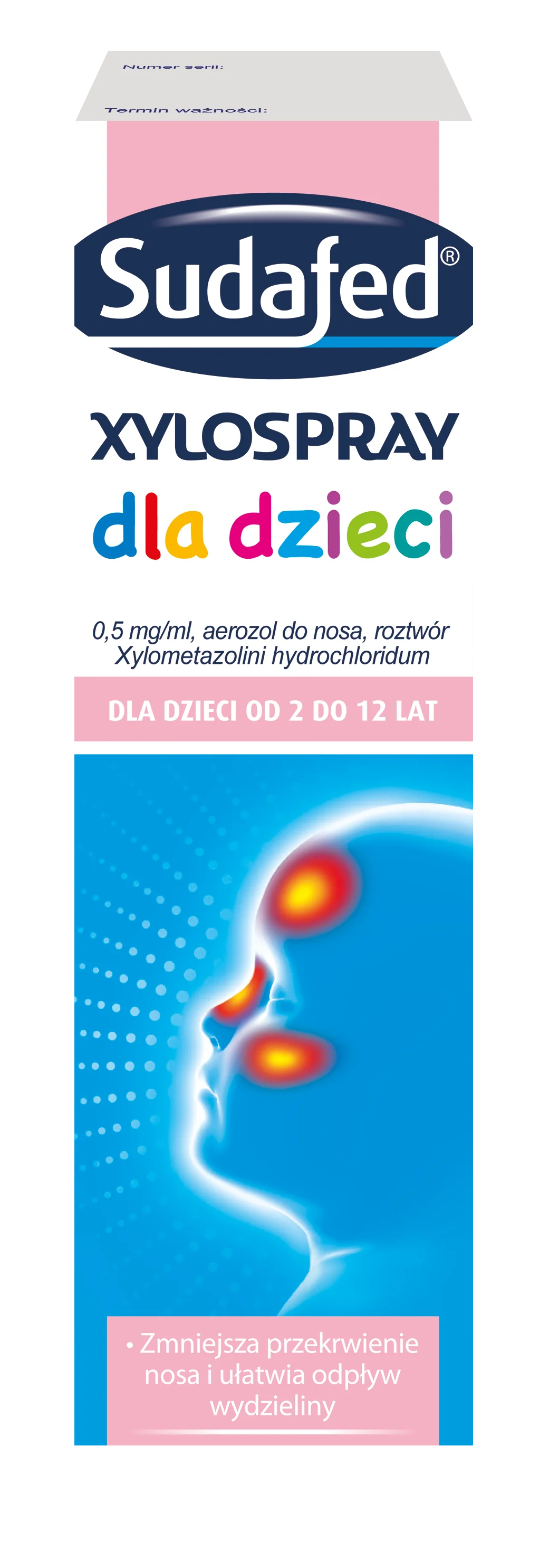 Sudafed XyloSpray dla dzieci 0,5 mg/ml, aerozol do nosa, 10 ml