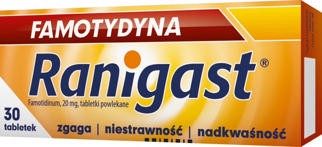 Famotydyna Ranigast 200 mg 30 tabletek