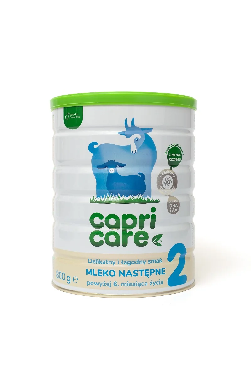 Capricare 2 mleko następne powyżej 6. miesiąca życia oparte na mleku kozim, 800 g