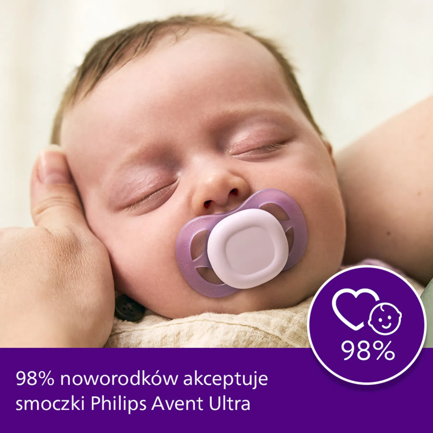 Philips Avent Ultra Start SCF075/03 smoczek ortodontyczny, 0-2 m, 2 szt.