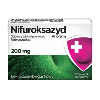 Nifuroksazyd Aflofarm 200 mg 12 tabletek powlekanych