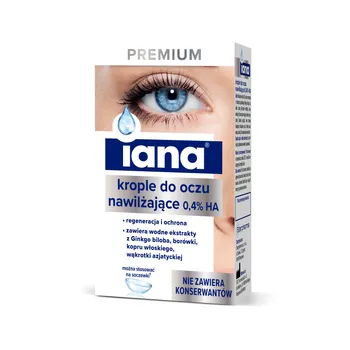 IANA Premium, krople do oczu nawilżające 0,4% HA, 10 ml 