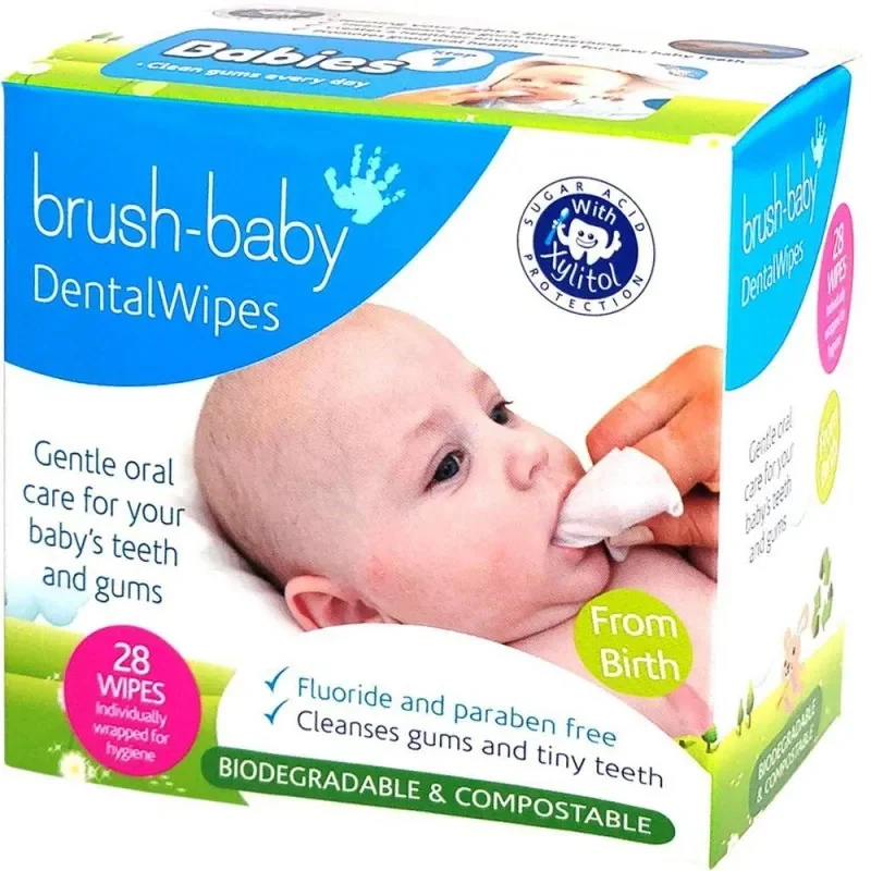 Dental Wipes chusteczki do higieny zębów i dziąseł, 0-16 miesięcy, 28 sztuk