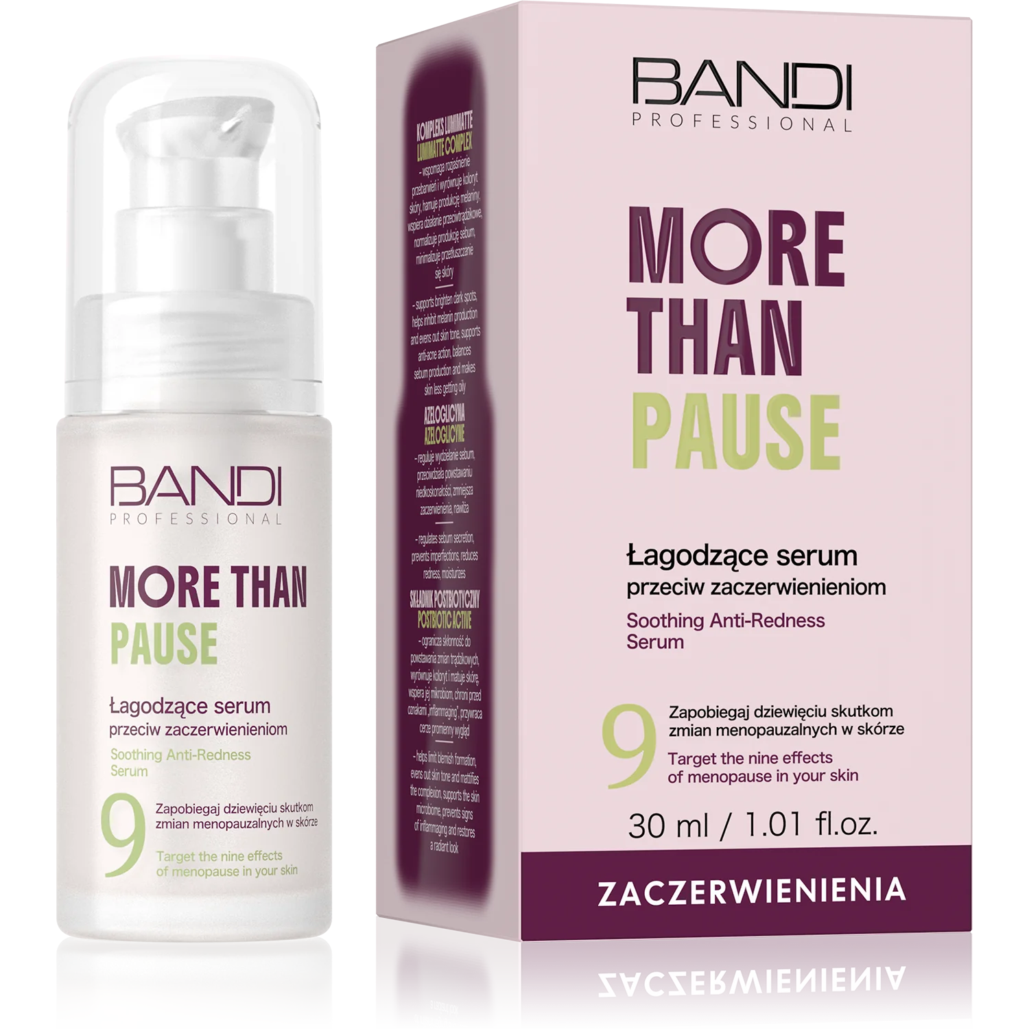 Bandi More Than Pause łagodzące serum przeciw zaczerwienieniom, 30 ml