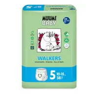 Muumi Baby Walkers 5, Pieluchomajtki Ekologiczne 10-15 KG, 38 szt.