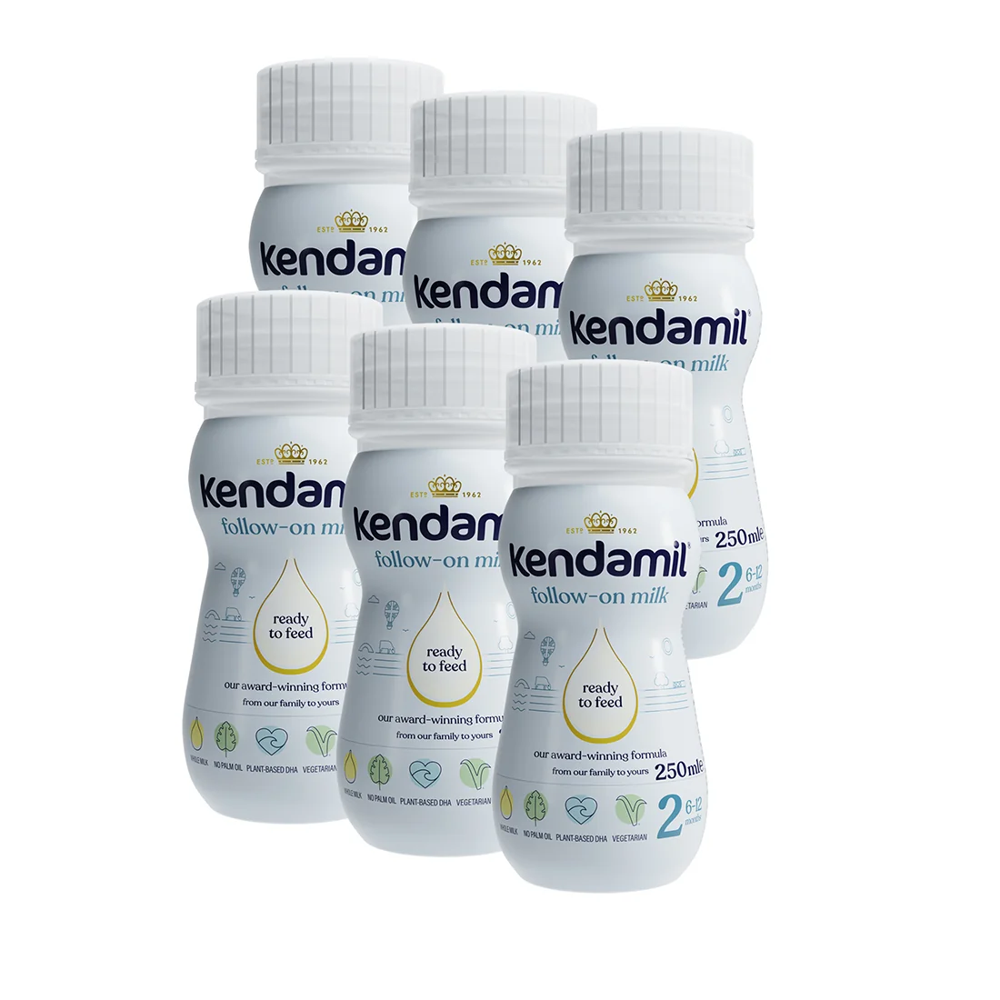 Kendamil 2 mleko następne w płynie, zestaw 6x250 ml