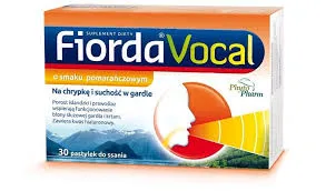 Fiorda Vocal, suplement diety, smak pomarańczowy, 30 pastylek do ssania