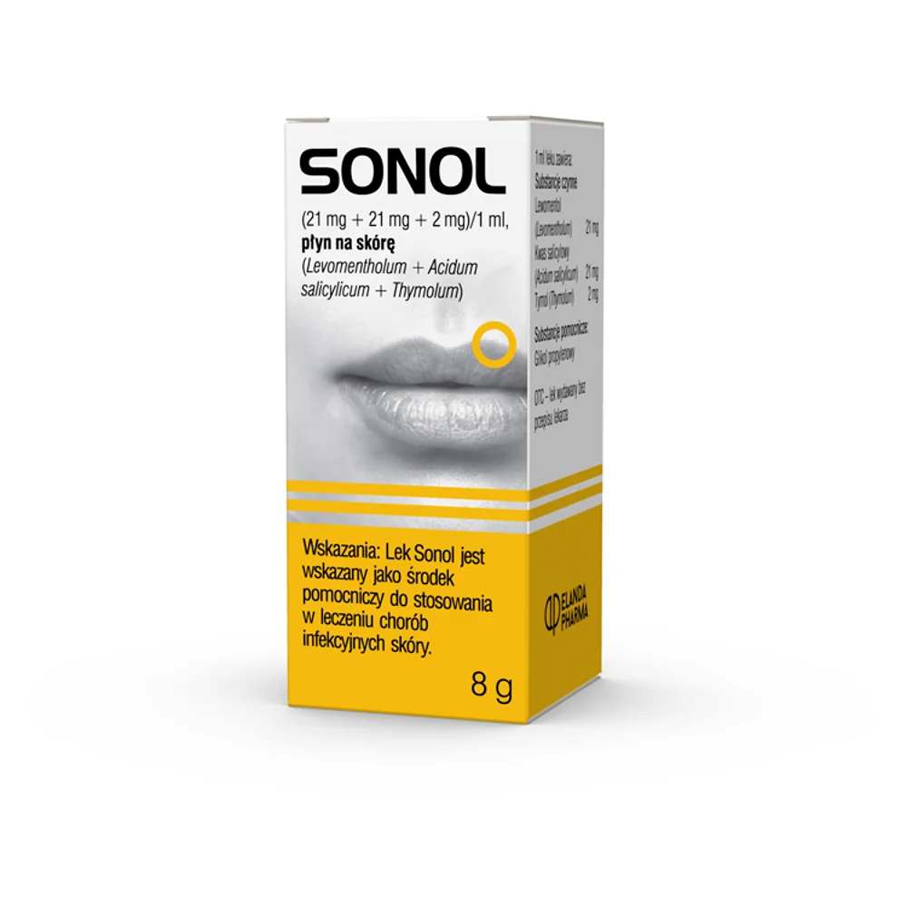 Sonol (21 mg + 21 mg + 2 mg)/1 ml, płyn na skórę, 8g