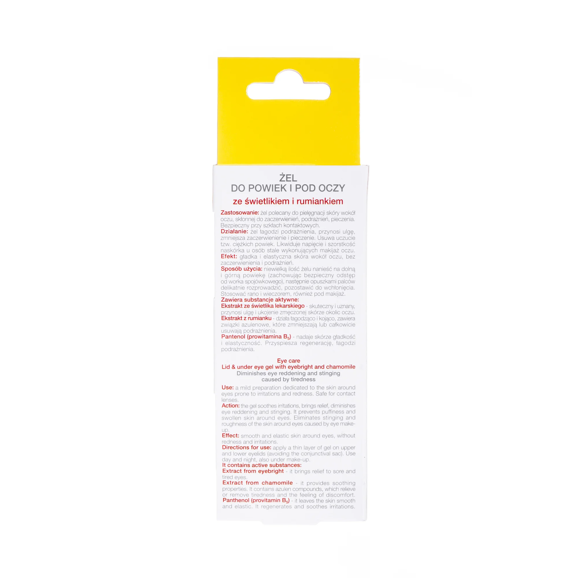 Floslek żel do powiek i pod oczy ze świetlikiem i rumiankiem, 15 ml